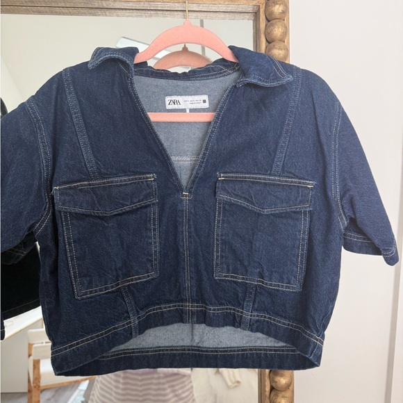 Zara Dark Denim Jacket and Skirt Set - Picture 2 of 3